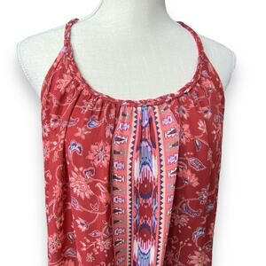 Hollister Spaghetti Strap Mini Dress in Aztec & Floral Print Small